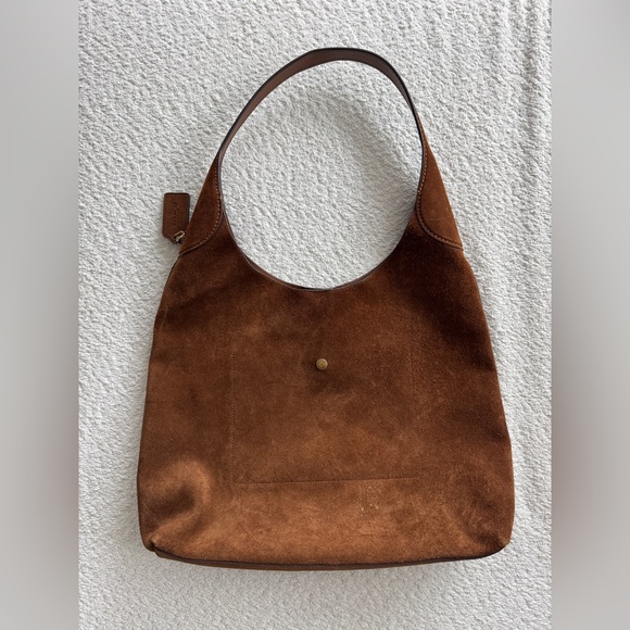 COACH Suede Brooklyn Shoulder Bag 39 in Warm Brown - Picture 10 of 13
